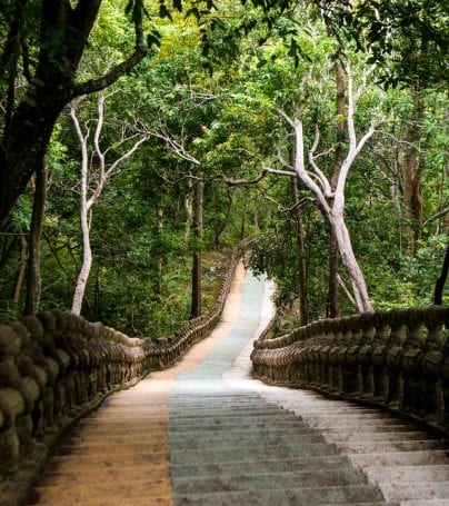 Path to temple in Kampong Thom, Cambodia